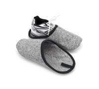 Pantoffelmann Pantofole museali con/senza suola ABS, pantofole in feltro rivestibili per artigiani, pantofole per visitatori per proteggere da sporco e graffi, pantofole per ospiti lavabili, grigio