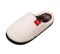 Pantofola da donna uomo e donna con lo stesso paragrafo J Calda ispessita Autunno e Inverno Mezzo pacchetto con Home Cott On Drag Warm Winter, bianco, 38 EU