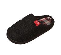 Pantofola da donna uomo e donna con lo stesso paragrafo J Calda ispessita Autunno e Inverno Mezzo pacchetto con Home Cott On Drag Warm Winter, Nero , 37 EU