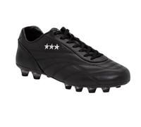 PANTOFOLA D'ORO 1886 Scarpe Calcio Uomo New Star in Vitello Nero Suola Nera Ideale su Terreni Misti Compatti Naturali e Artificiali MG [Taglia: 40 EU]