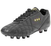 Pantofola d'oro Scarpe da Calcio del Duca Vitello Nero LC Ricamo Oro Suola PU C Nera [Taglia: 42]
