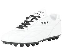 Pantofola d'oro Scarpe da Calcio New Star Vitello Bianco LC Ricamo Nero Suola Go Nera [Taglia: 43]