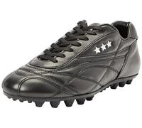 Pantofola d'oro Scarpe da Calcio New Star Vitello Nero LC Ricamo Bianco Suola Go Nera [Taglia: 44]