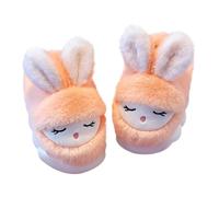 Pantofole 3D da ragazza in peluche a forma di coniglietto, pantofole per | Bambini Punta Chiusa Posteriore Pile Peloso Camera Da Letto Scarpe Inverno Caldo Morbido Suola Antiscivolo Accogliente Casa