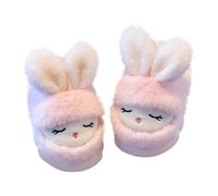 Pantofole 3D da ragazza in peluche a forma di coniglietto, pantofole per | Bambini Punta Chiusa Posteriore Pile Peloso Camera Da Letto Scarpe Inverno Caldo Morbido Suola Antiscivolo Accogliente Casa
