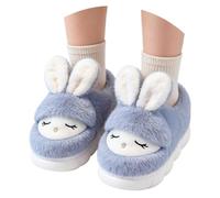 Pantofole 3D da ragazza in peluche a forma di coniglietto, pantofole per | Bambini Punta Chiusa Posteriore Pile Peloso Camera Da Letto Scarpe Inverno Caldo Morbido Suola Antiscivolo Accogliente Casa