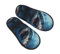 Pantofole 3D realistiche a forma di squalo per donne e uomini, calde e sfocate da donna, pantofole da casa, pantofole da camera da letto, pantofole sfocate invernali per casa e interni
