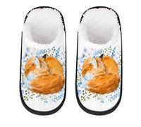 Pantofole a forma di animale, volpe, fiore, foglia, per donne e uomini, pantofole da viaggio per interni, Multicolore, 8/11 UK Wide