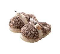 Pantofole a forma di coniglio per bambini, foderate in peluche, calde | Pantofole larghe e morbide, con fondo morbido, piatte, comode