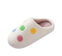 Pantofole a forma di cuore con suola spessa colorata per coppia calda, 02 B | Tessuto in velluto, design a cuore, suola spessa, caldo, multicolore, taglia 36-45, applicazione di tintura vibrante