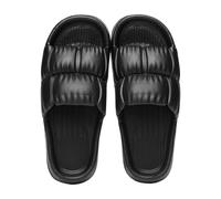 Pantofole a forma di nuvola, da donna e da uomo, ad asciugatura rapida, antiscivolo, per casa, estate, spiaggia, piscina, cuscino aperto, pantofole per interni, spa, giardino, bagno, Nero , 40 EU