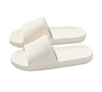 Pantofole a forma di nuvola, da donna e da uomo, ad asciugatura rapida, antiscivolo, per casa, estate, spiaggia, piscina, cuscino aperto, pantofole per interni, spa, giardino, bagno, bianco, 39.5 EU