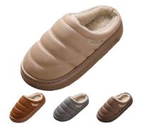 Pantofole a forma di pane da donna pantofole spesse suola morbida EVA cursori interni spessi cursori autunno inverno caldi scarpe da casa pagnotta di pane scivoli unisex coppia pantofola per camera da