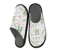 Pantofole a forma di rana e funghi per uomo e donna, con foglie di fiori e animali, pantofole da casa per interni, scarpe da casa, camera da letto, scarpe da viaggio, Multi, 39/40 EU