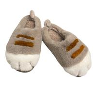 Pantofole a Forma di Zampe di Gatto, Pantofole Unisex in Peluche, Comode E Invernali, Pantofole Soffici per Casa (38-39)