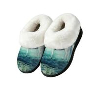 Pantofole a stivaletto con unicorno bianco nella foresta, per interni ed esterni, Multi, 41/42 EU