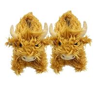 Pantofole Animali Calde | Pantofole Antiscivolo per bovini delle Highland per Bambini,Morbide Pantofole da Mucca delle Highland da Donna