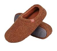 Pantofole antiscivolo da donna in lino di cotone Slippers per interni ed esterni Caldi Memory Foam Sandali con pizzo aperto scarpe traspiranti per il Slide donna, caffè, 42 EU