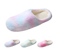 Pantofole antiscivolo in cotone, calde pantofole invernali da donna e da uomo, pantofole per ospiti per la casa, scarpe da viaggio, Lilla, 40/41 EU