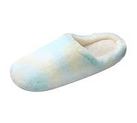 Pantofole antiscivolo in cotone, calde pantofole invernali da donna e da uomo, pantofole per ospiti per la casa, scarpe da viaggio, verde, 42/43 EU