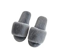 Pantofole aperte da donna da infilare, con memory foam scarpe da donna décolleté tacco piccolo, grigio., 38 EU