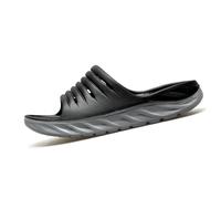 Pantofole arch da Uomo,Unisex Scarpe da Spiaggia Ciabatte da Doccia Pantofole Casual Antiscivolo Pantofole da Interno da Esterno,Home Hotel Spessa Suola antiscivolo Sandali (Size:EU 38,Color:Nero)