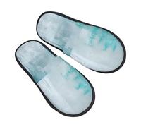 Pantofole astratte blu per donne e uomini, moderne pantofole antiscivolo per la casa, per interni, comode calzature pelose in memory foam, scarpe da viaggio per camera da letto, Multicolore, 6/8 UK