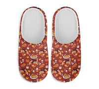 Pantofole Autumn Fall Harvest Bird Pantofole Senza Tallone Per Hotel | Indoor Pantofole Memory Foam Cozy Slippers per Spa Ospiti Invernali