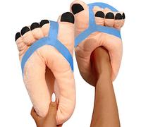 Pantofole ballerine da donna nere con punta divisa con tomaia in cotone e | Il design a punta aperta ha cinghie in tessuto nero che attraversano l'avampiede e una forma a punta divisa