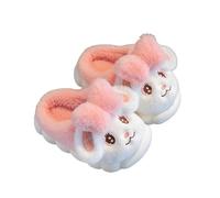 Pantofole Bambina Ciabatte Inverno Peluche Toddler Coniglio Carino Animale Cotone Scarpe per Ragazze Rosa A,28.5-29 EU