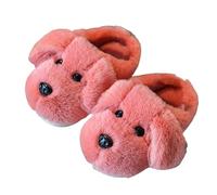 Pantofole Bambina Invernali Pelose Antiscivolo Morbide Comode Calde Peluche Ciabatte Bambino Inverno Felpata Elegante Casuale Casa Interno Mignon Animal Scarpe (Watermelon Red, 28.5 Little Child)
