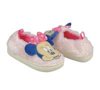 Pantofole bambina Minnie Mouse Disney ciabatte chiuse in morbido peluche con molla elastica suola antiscivolo e dettagli 3D calde comode e idea regalo rosa