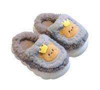Pantofole bambini con lepre cartoon, peluche caldo, antiscivolo inverno
