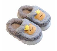Pantofole bambini con lepre cartoon, peluche caldo, antiscivolo inverno