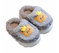 Pantofole bambini con lepre cartoon, peluche caldo, antiscivolo inverno