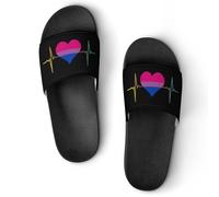Pantofole bisessuali da donna a forma di cuore orgoglioso per la casa da uomo ciabatte da doccia sandali da bagno, Stile:, 42 EU