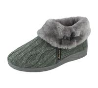 Pantofole Bootee In Maglia Con Memory Foam Karen Per Signore Rosa