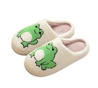 Pantofole calde e invernali in cotone pantofole coppia gatto cartone animato carino peluche casa silenziosa scarpe calde scarpe invernali uomo donna unisex morbido confortevole cozy slippers, verde