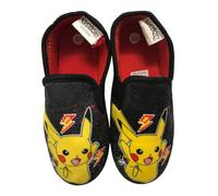 Pantofole calde Pokemon Pikachu per ragazzi e ragazze, Nero , UK Child Shoe Size 8