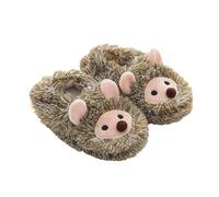 Pantofole chiuse per bambini, ragazze, ragazzi, invernali, morbide, calde, in peluche, riccio, in cotone, per interni ed esterni, comode pantofole, 01 verde militare., 26 EU