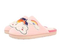 Pantofole Color Rosa con Dettaglio di Nuvole e Arcobaleno da Bambina e Bambino Kidder