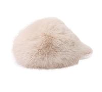 Pantofole comode Pantofole da donna in pelliccia elegante per la casa | Suola antiscivolo Slippers Punta Aperta Scarpe Schiuma Memoria Pantofole Falso Caldo per Casa Interni Esterni