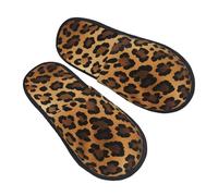 Pantofole con stampa leopardata per donne e uomini, in pelle di tigre, antiscivolo, per interni, comode, pelose, in memory foam, scarpe da viaggio per camera da letto, Multicolore, 8/11 UK Men/ 9.5