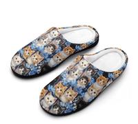 Pantofole Cute Cats Flowers Slippers L