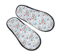 Pantofole Cute Rabbit With Cherry Calde Slippers Piatto Ciabatte Per Bagno Autunno Donna L