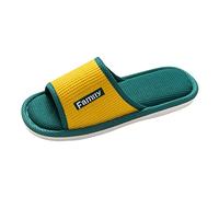 Pantofole da bagno da donna, comode per gli ospiti, per interni ed interni, lavabili con punta aperta, infradito, giallo., 40