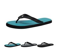 Pantofole da bagno da donna, infradito leggere, da donna, estive, larghe, con punta piatta, suola morbida, sandali da bagno aperti, sandali da spiaggia, Nero , 41 EU