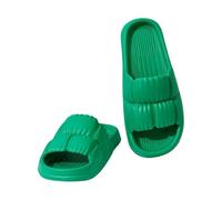 Pantofole da bagno da uomo/donna, estive, da spiaggia, per interni ed esterni, antiscivolo, unisex, tinta unita, originali Cozy Slides, verde, 44 EU