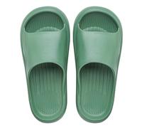 Pantofole da bagno da uomo e da donna, super morbide, antiscivolo, ideali per il tempo libero, sandali estivi, Verde 1, 40/41