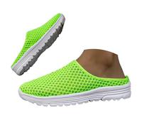 Pantofole da bagno da uomo, per donna, uomo, leggere, comode, a righe, per piscina e donna, verde, 36 EU